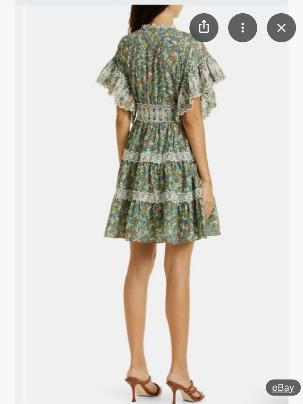 Floral Lace-Trim Dress - Picture 5 of 5